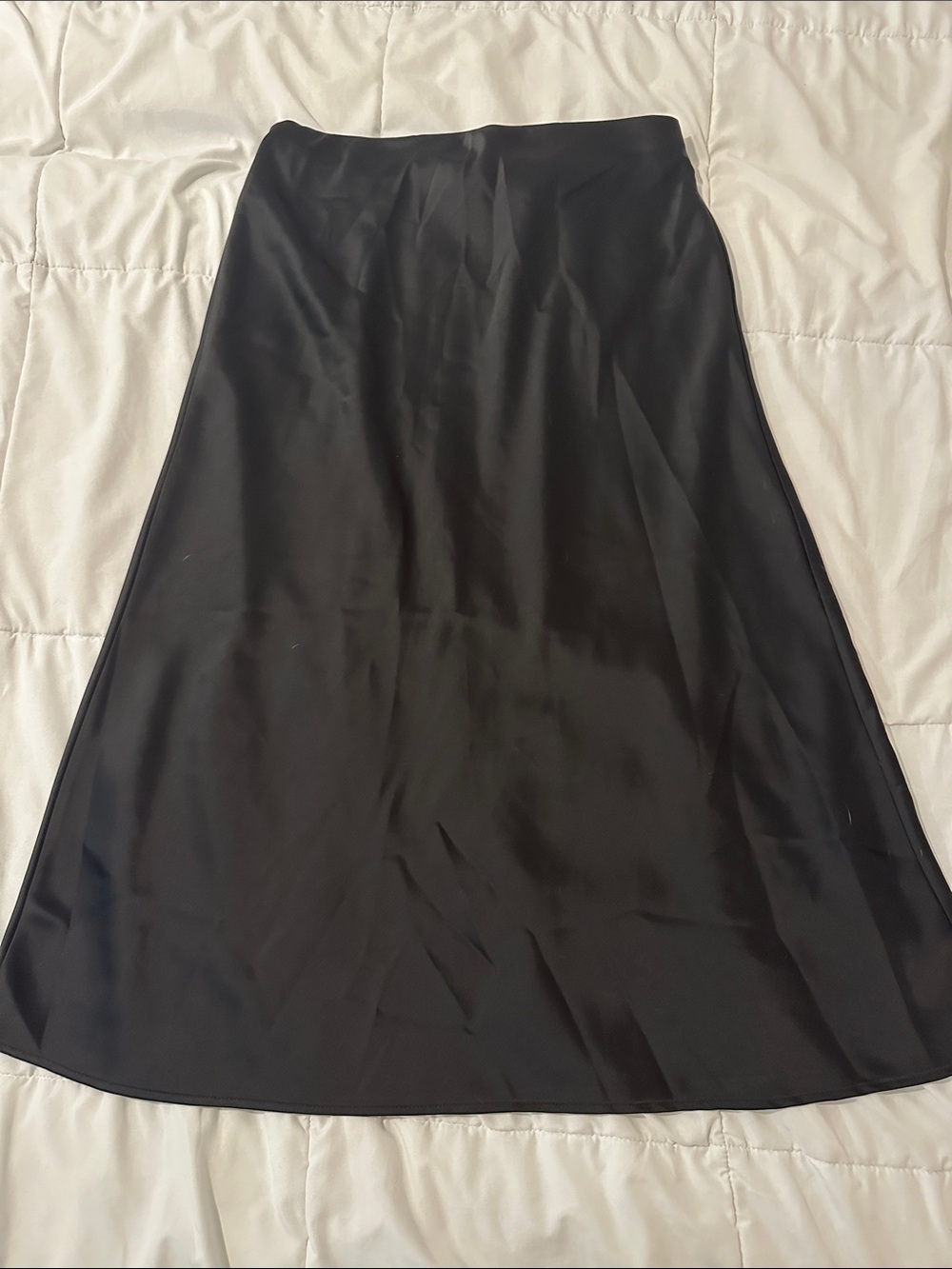 Classic Black A-Line Midi Skirt
